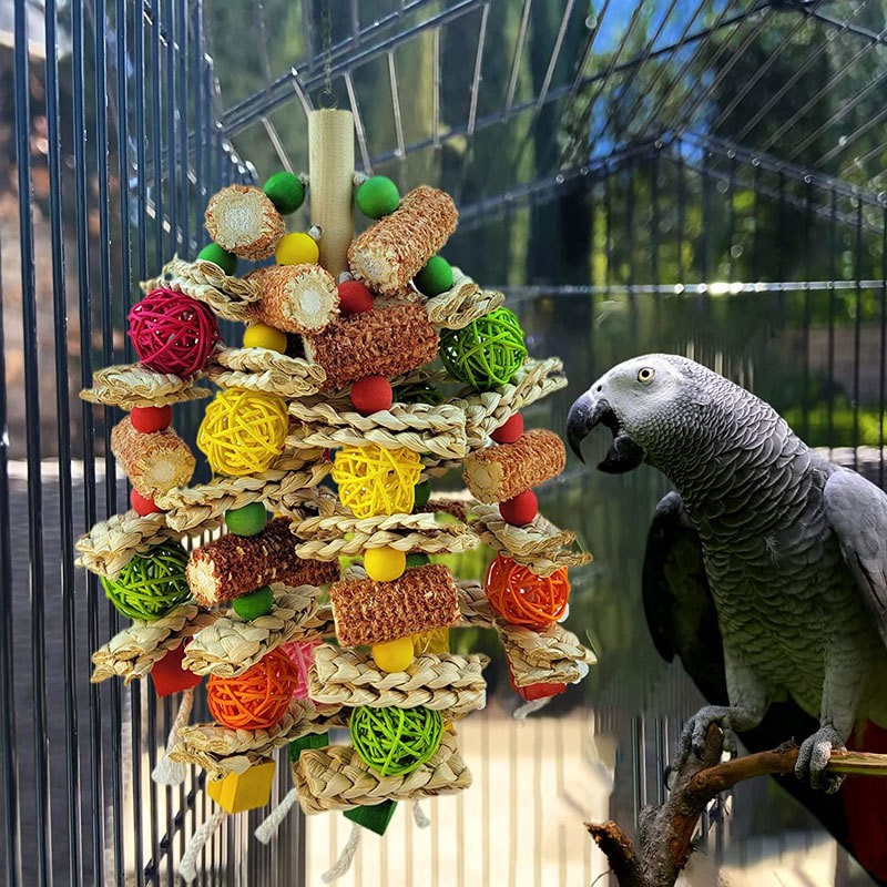 Bird Chew Toys Wholesale - OEM Natural Corn Cobs Rattan