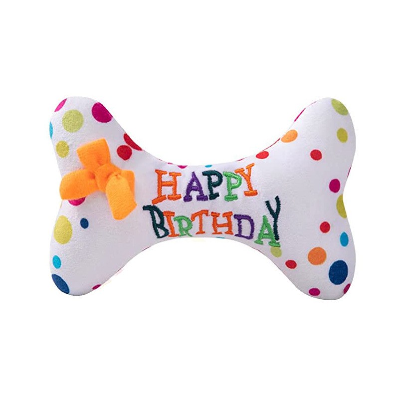 Dog Plush Toys Manufacturer - OEM Birthday Squeaky Chew