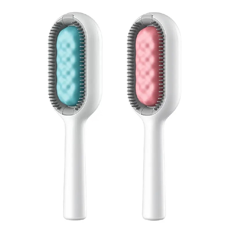 Pet Hair Comb Wholesale - OEM Self-Cleaning Bathing Brush