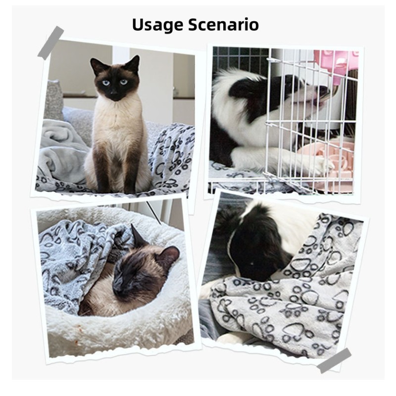 Pet Blanket Manufacturer - OEM Embossed Flannel Paw Print