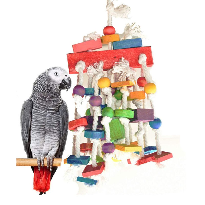 Parrot Toys Manufacturer - OEM Colored Wood Cage Accessories