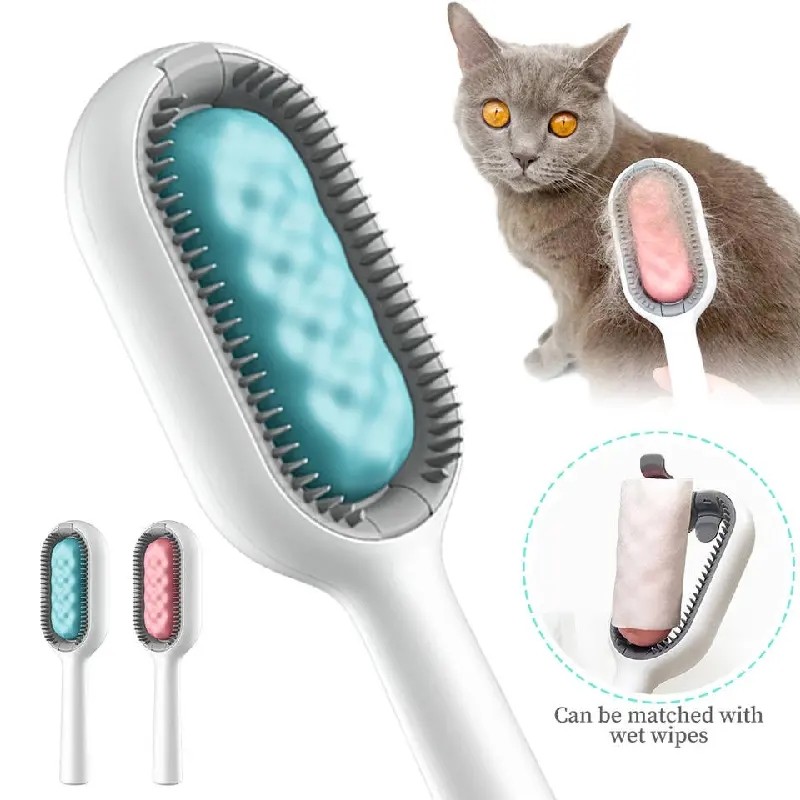 Pet Hair Comb Wholesale - OEM Self-Cleaning Bathing Brush