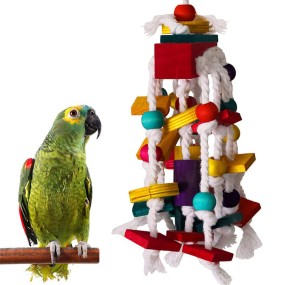 Parrot Toys Manufacturer - OEM Colored Wood Cage Accessories