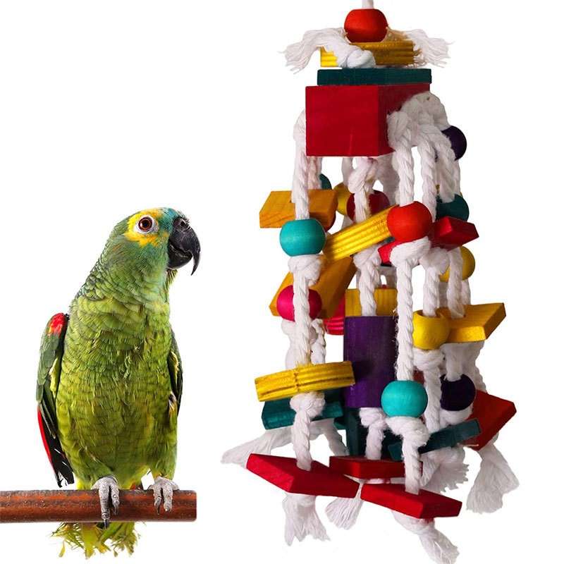 Parrot Toys Manufacturer - OEM Colored Wood Cage Accessories