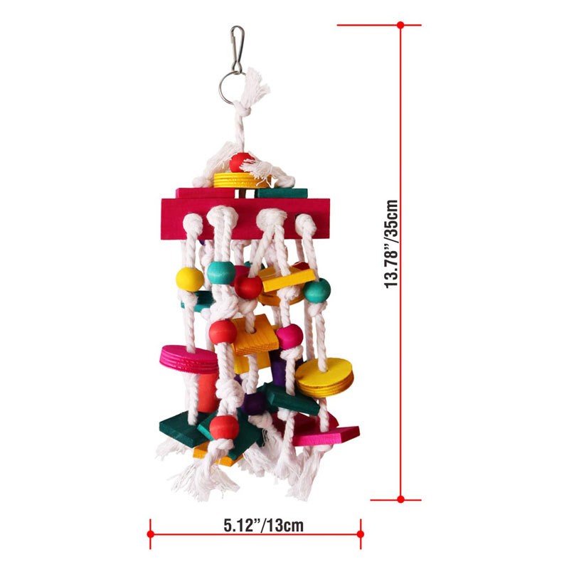 Parrot Toys Manufacturer - OEM Colored Wood Cage Accessories