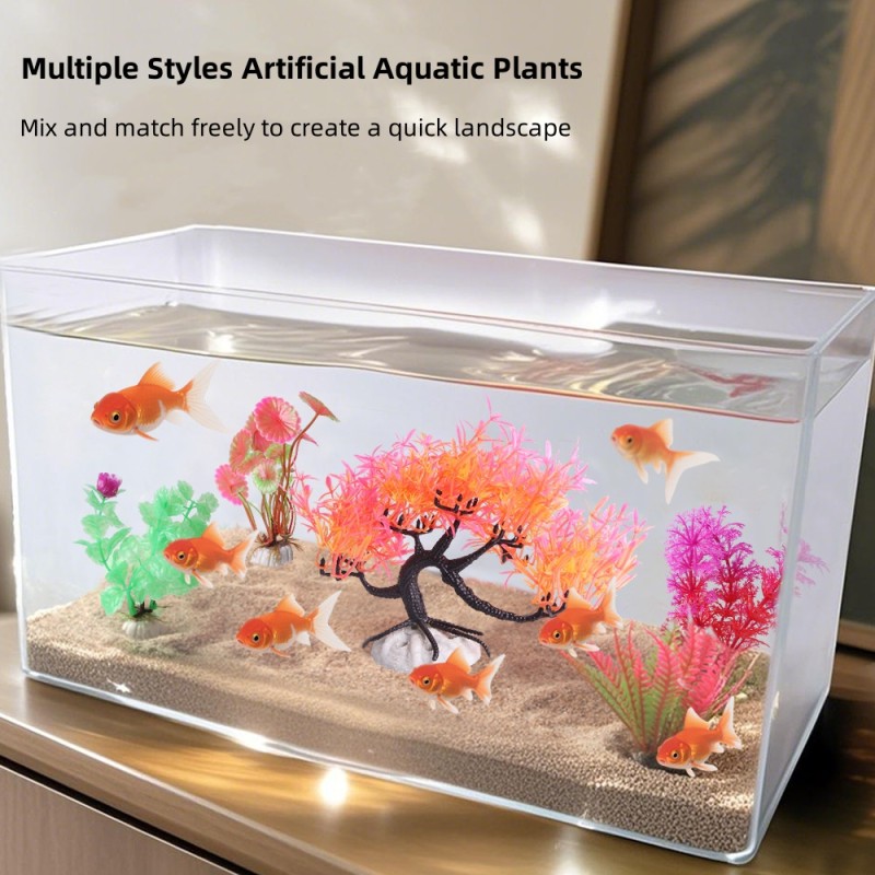 Aquarium Decoration Manufacturer - OEM Simulation Plant Landscape