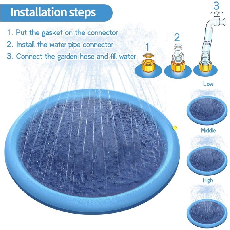 Pet Spray Pad Factory - OEM Summer Non-Slip Fountain