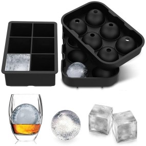 Square Ice Tray Supplier - 6 Grid Reusable With Lid