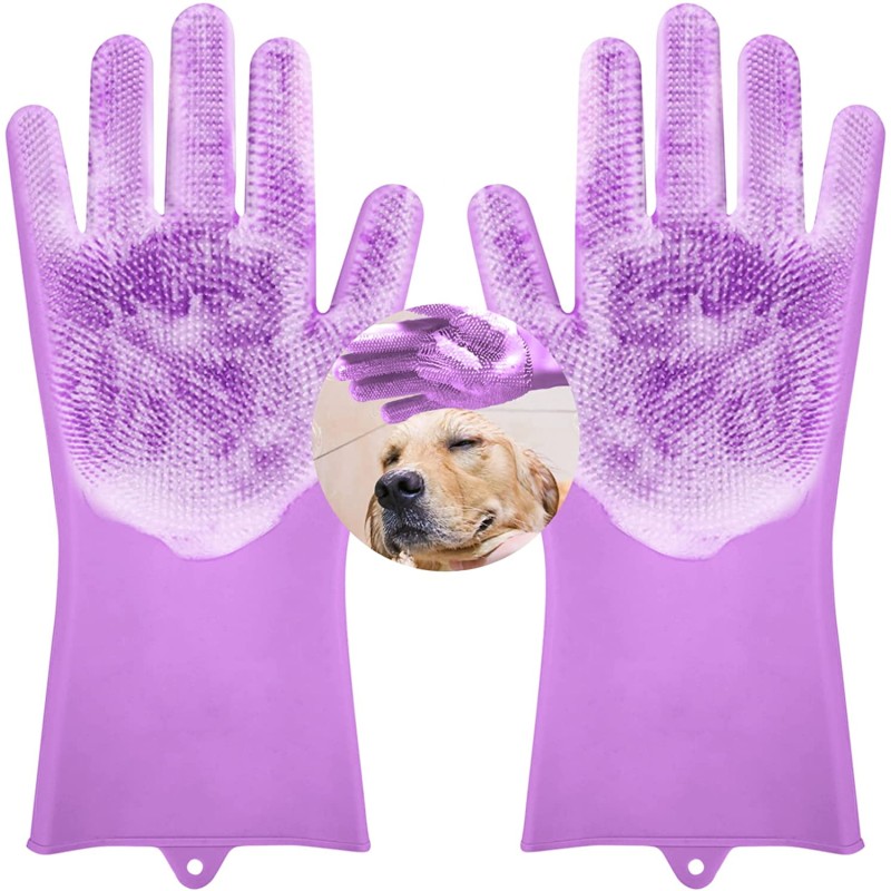 Pet Bath Gloves Supplier - Silicone Dog Cat Bathing Brush