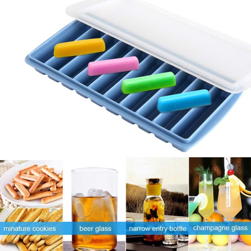 Rectangle Ice Tray Supplier - Silicone Removable Lid