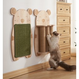 Cat Scratching Board Wholesale - OEM Solid Wood Sisal Vertical