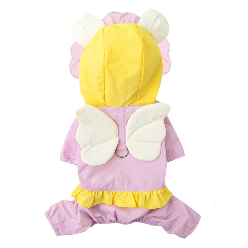 Dog Raincoat Supplier - Cartoon Print Four Legs Design