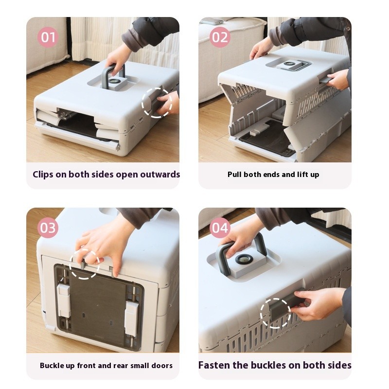 Pet Travel Bag Manufacturer - Solid Pattern Folding Air Case