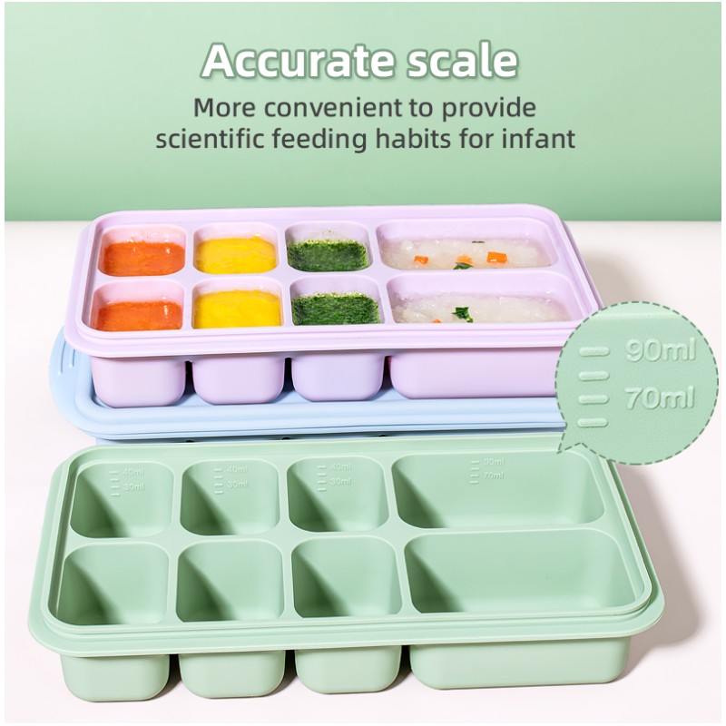 Baby Food Tray Supplier - Platinum Silicone Freezer Purees