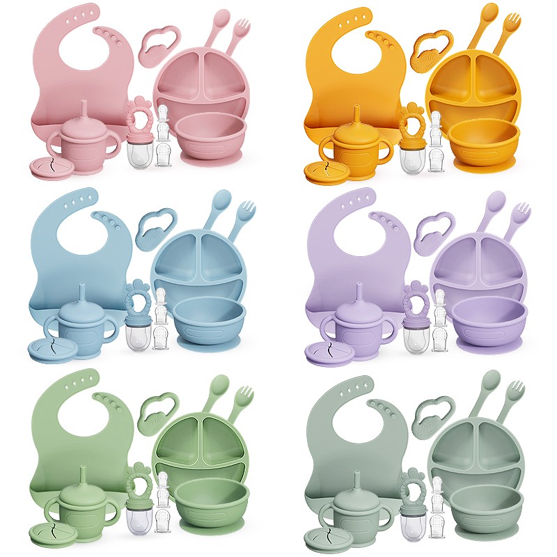 Weaning Set Supplier - 10 Piece Suction Plate Cutlery