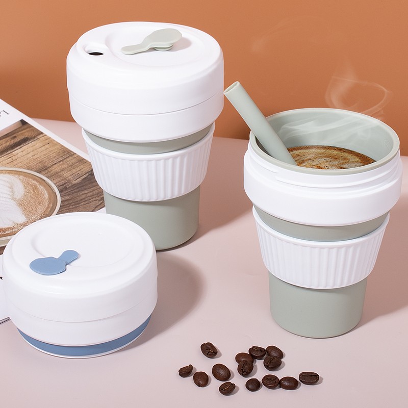 Travel Coffee Cup Supplier - 12OZ Telescopic Silicone Mug