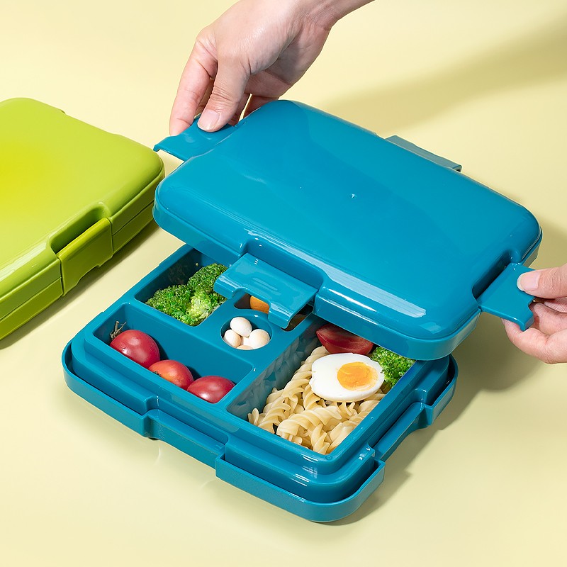 Kids Bento Box Factory - Sectioned Compartment Plastic Lid