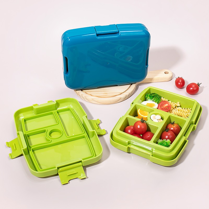 Kids Bento Box Factory - Sectioned Compartment Plastic Lid