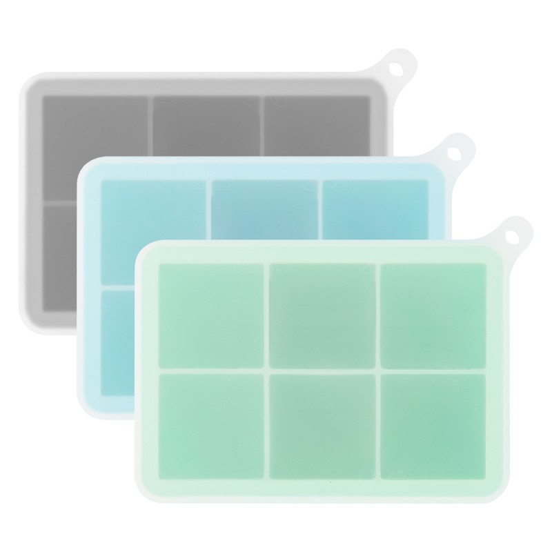 Ice Cube Tray Manufacturer - Flexible 6 Cavities Lid
