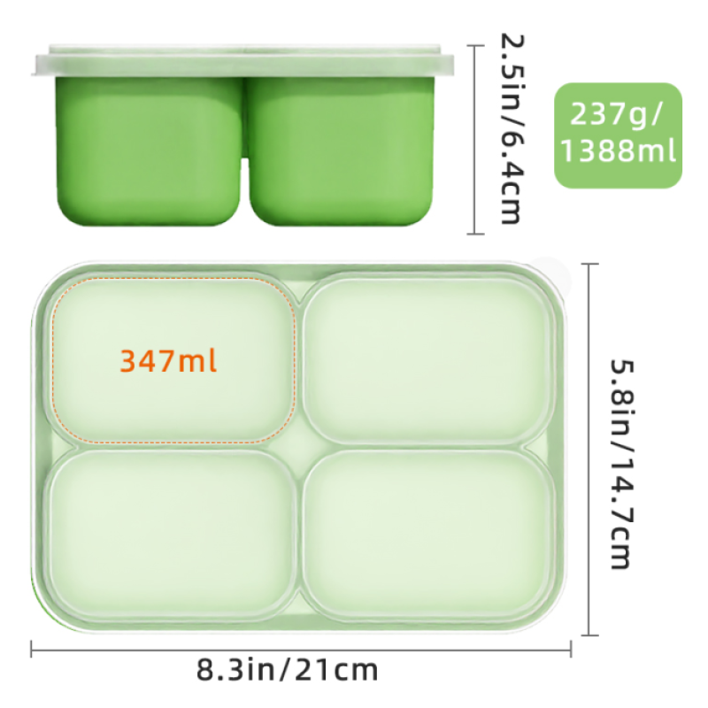 Baby Food Tray Manufacturer - 4 Compartment Microwave Safe