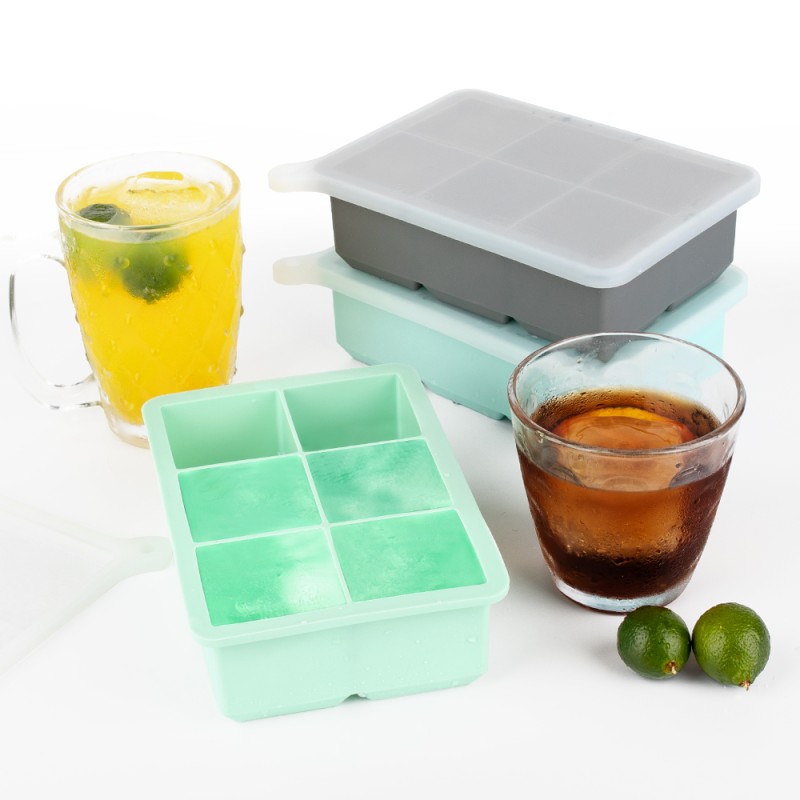 Ice Cube Tray Manufacturer - Flexible 6 Cavities Lid