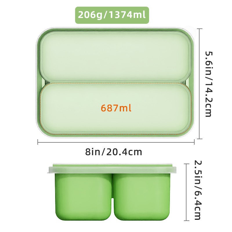 Cake Mold Supplier - 2 Grids Rectangular Eco-friendly