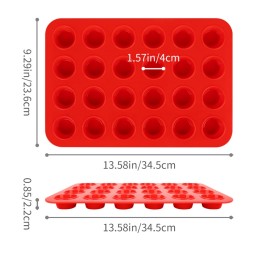 Cake Mold Factory - 24-Hole Round Nonstick PC