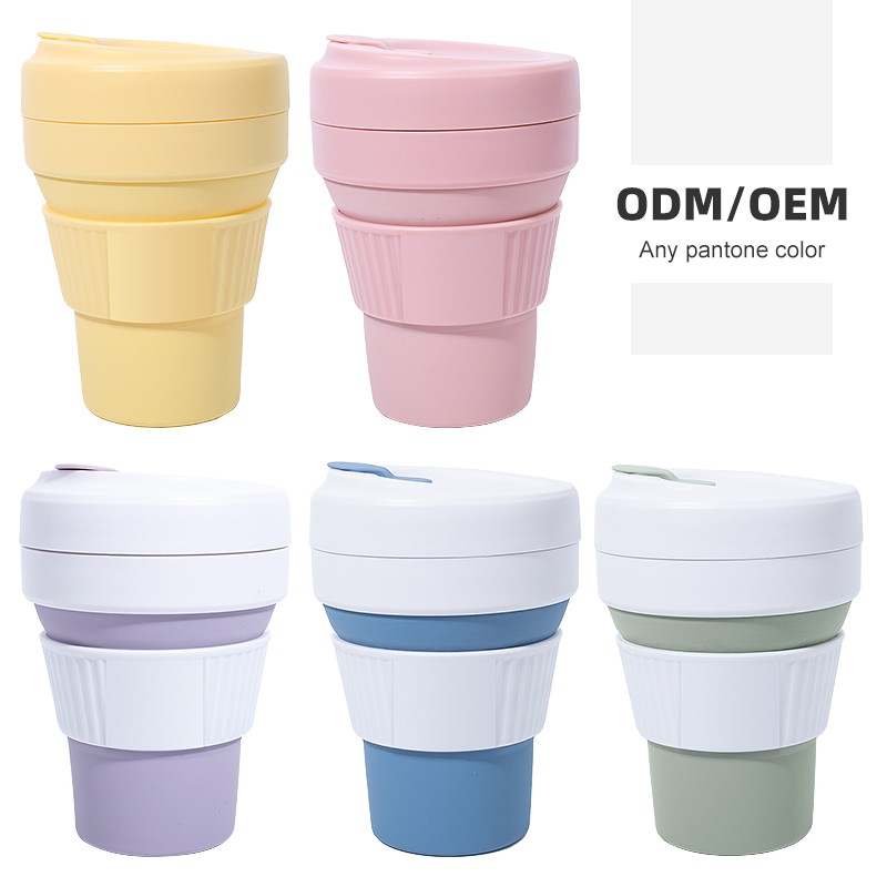 Travel Coffee Cup Supplier - 12OZ Telescopic Silicone Mug