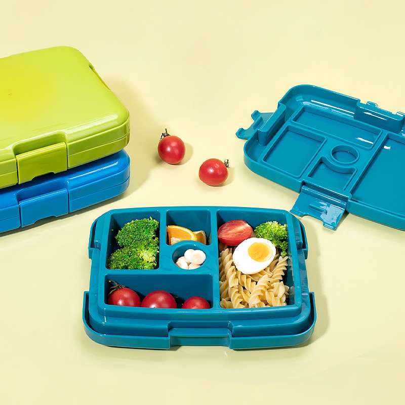 Kids Bento Box Factory - Sectioned Compartment Plastic Lid