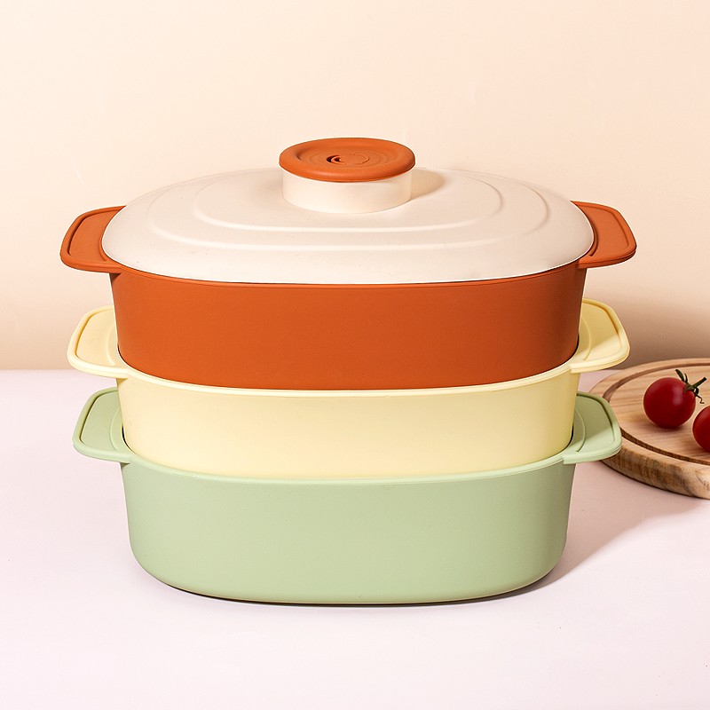 Silicone Steamer Manufacturer - 1300ml Handle Lid Basket