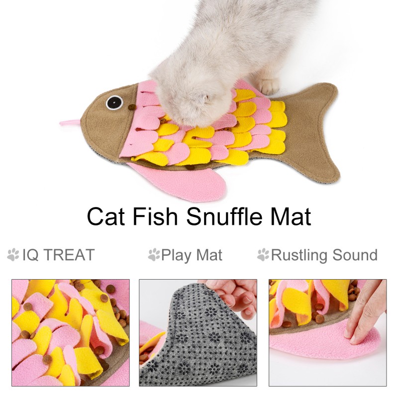 Cat Snuffle Mat Manufacturer - Fish Shape Washable Slow Eating