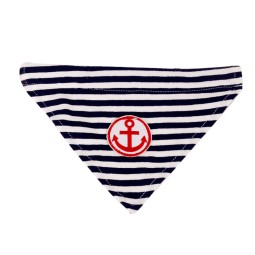 Dog Bandana Manufacturer - Navy Sailor Stripe Cotton