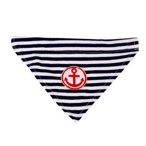Dog Bandana Manufacturer - Navy Sailor Stripe Cotton