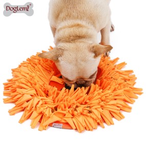 Dog Snuffle Mat Supplier - Lion Design Round Soft Fleece