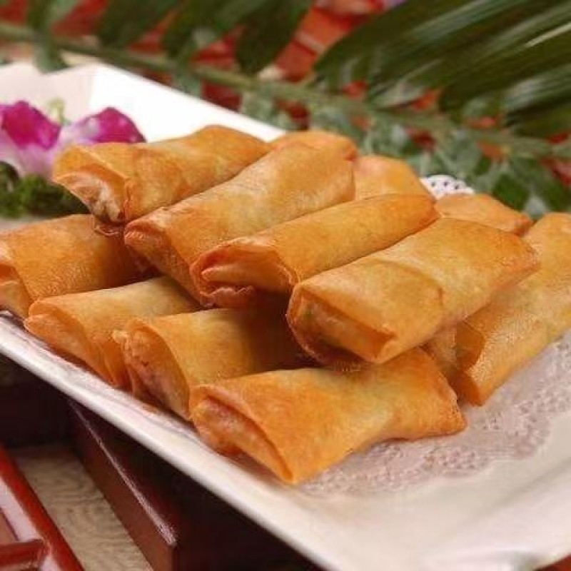 Frozen Vegetable Spring Rolls Manufacturer - OEM Wholesale Bag Packaging 12 Month Shelf Life