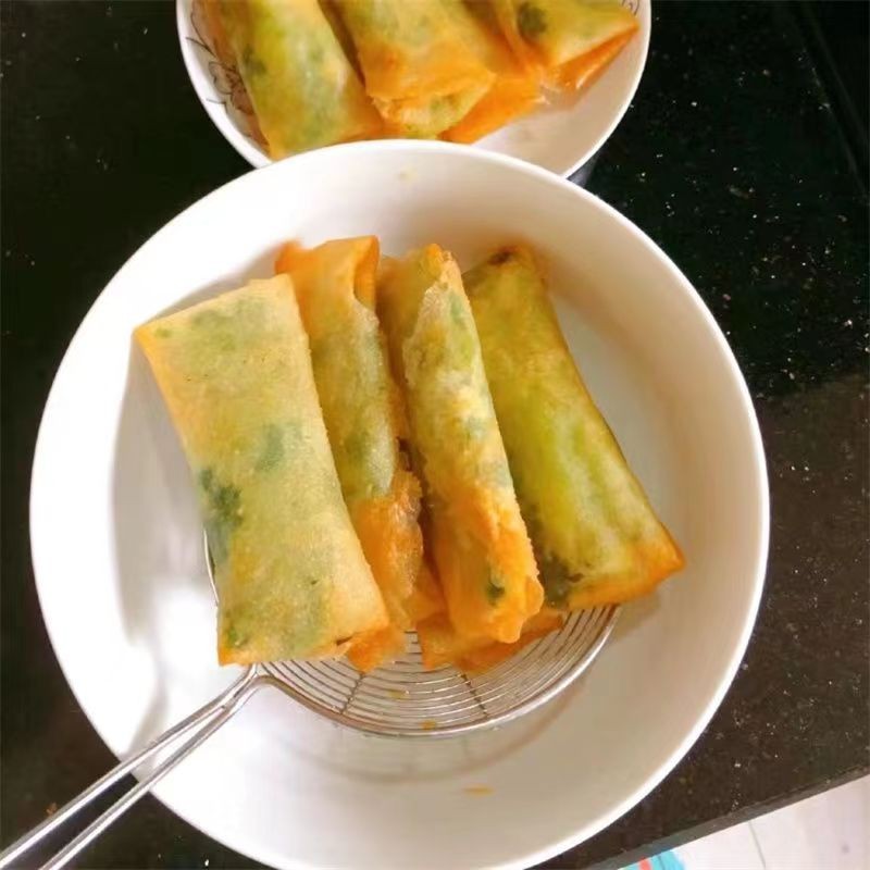 IQF Pre-Fried Frozen Spring Roll Supplier - Halal Vegan Bag Packaging Semi-Finished