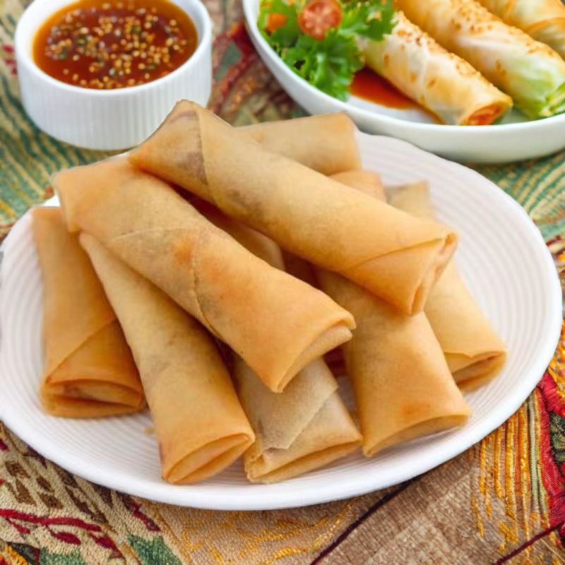 Frozen Vegetarian Spring Rolls Supplier - Crispy Bag Packaging Spicy Instant Food