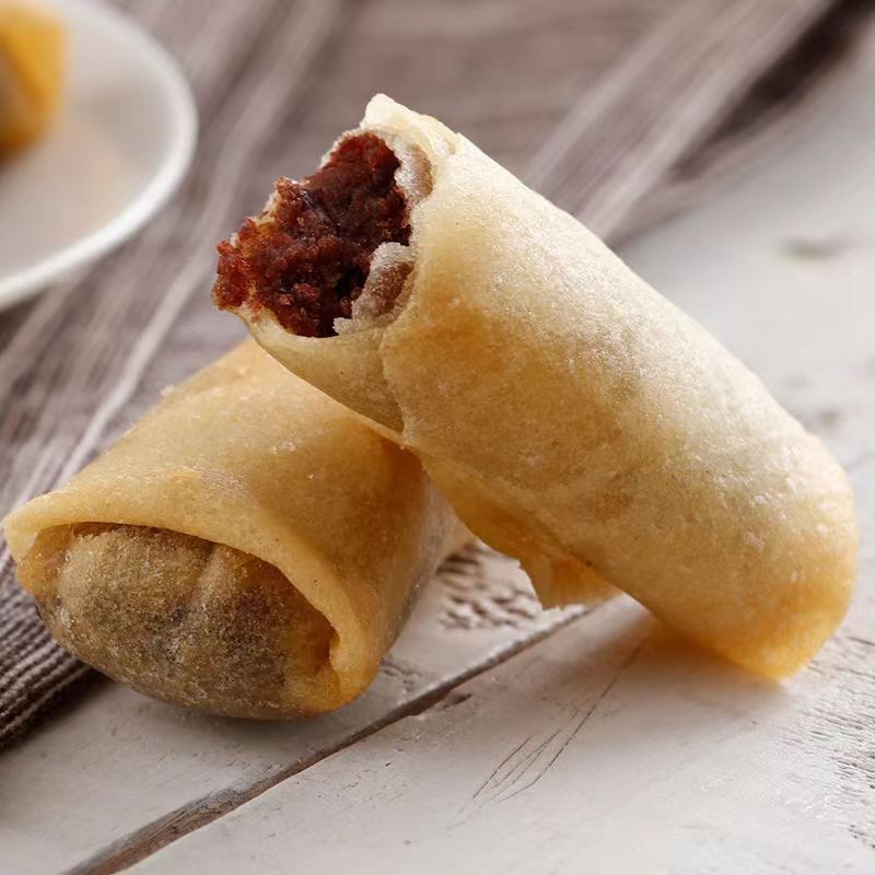 IQF Pre-Fried Frozen Spring Roll Supplier - Halal Vegan Bag Packaging Semi-Finished