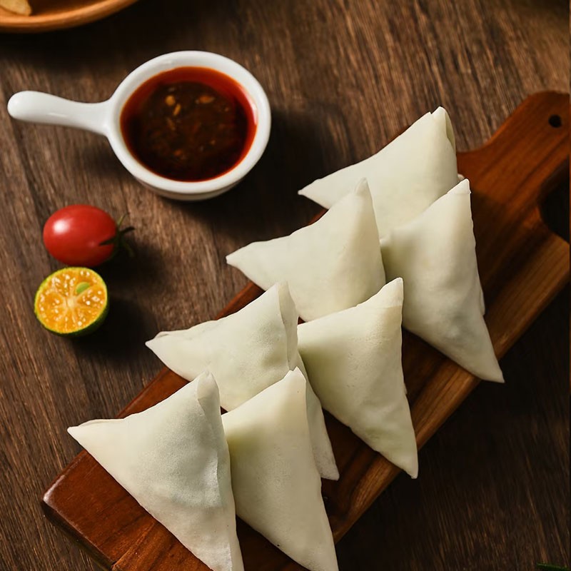 Frozen Crispy Samosas Factory - Vegetables Curry Snacks Salty Taste Box Packaging