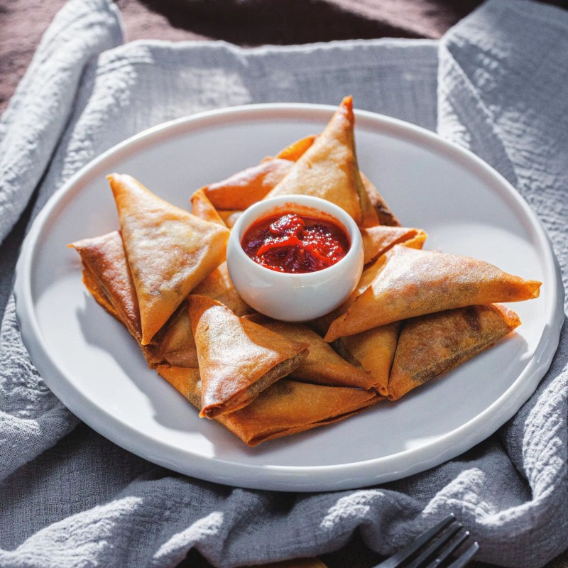 Frozen Vegetable Samosa Manufacturer - Popular Fried Triangle Dumpling Halal Food