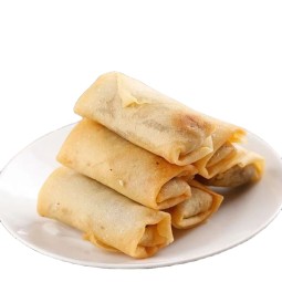 IQF Pre-Fried Frozen Spring Roll Supplier - Halal Vegan Bag Packaging Semi-Finished