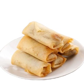IQF Pre-Fried Frozen Spring Roll Supplier - Halal Vegan Bag Packaging Semi-Finished