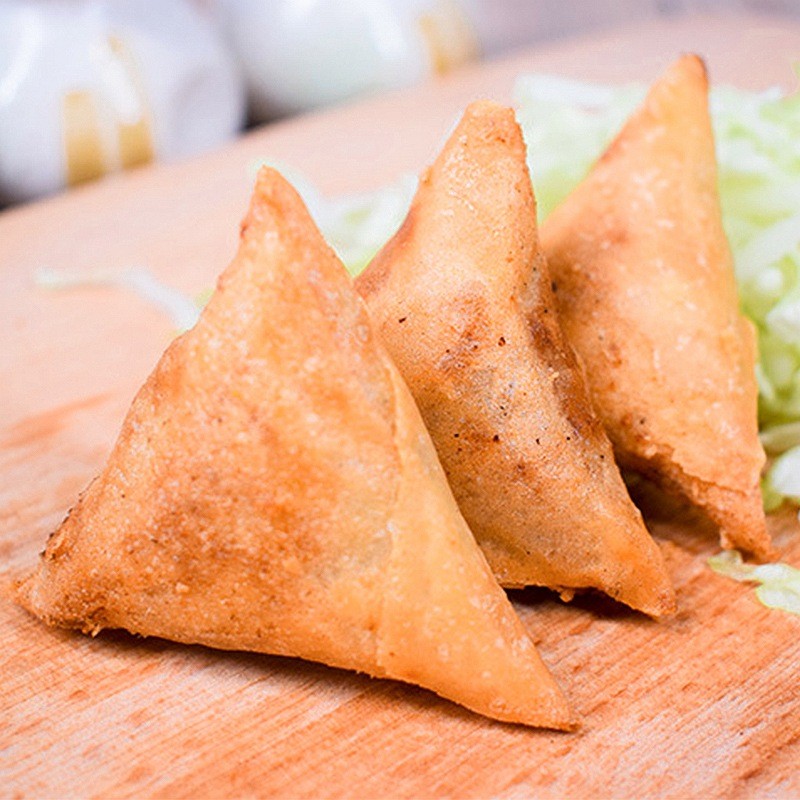 IQF Frozen Vegetable Snacks Supplier - Spicy Sour Salty Samosa Bag Packaging