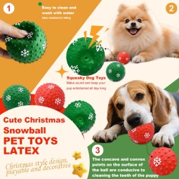 Pet Squeaky Toy Manufacturer - OEM Christmas Snowball Tree