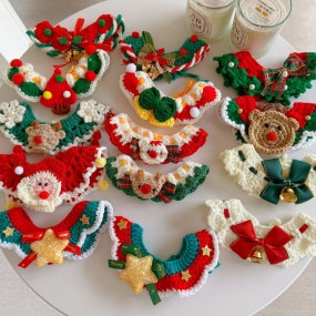 Pet Christmas Collar Factory - OEM Santa Bell Elk Scarf