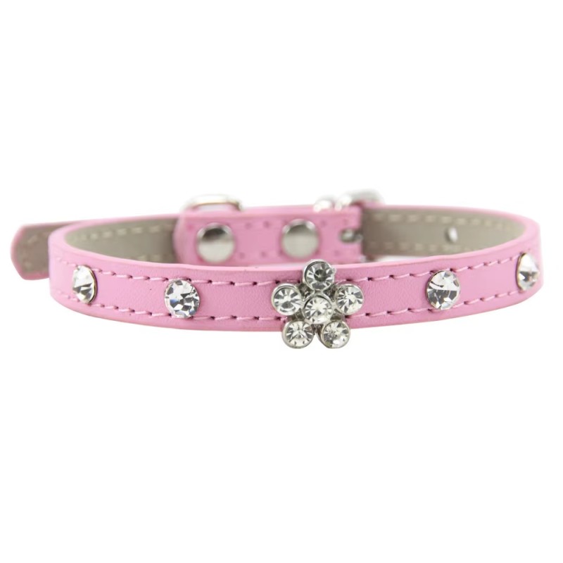 Pet Collar Manufacturer - OEM PU Leather Diamond Luxury
