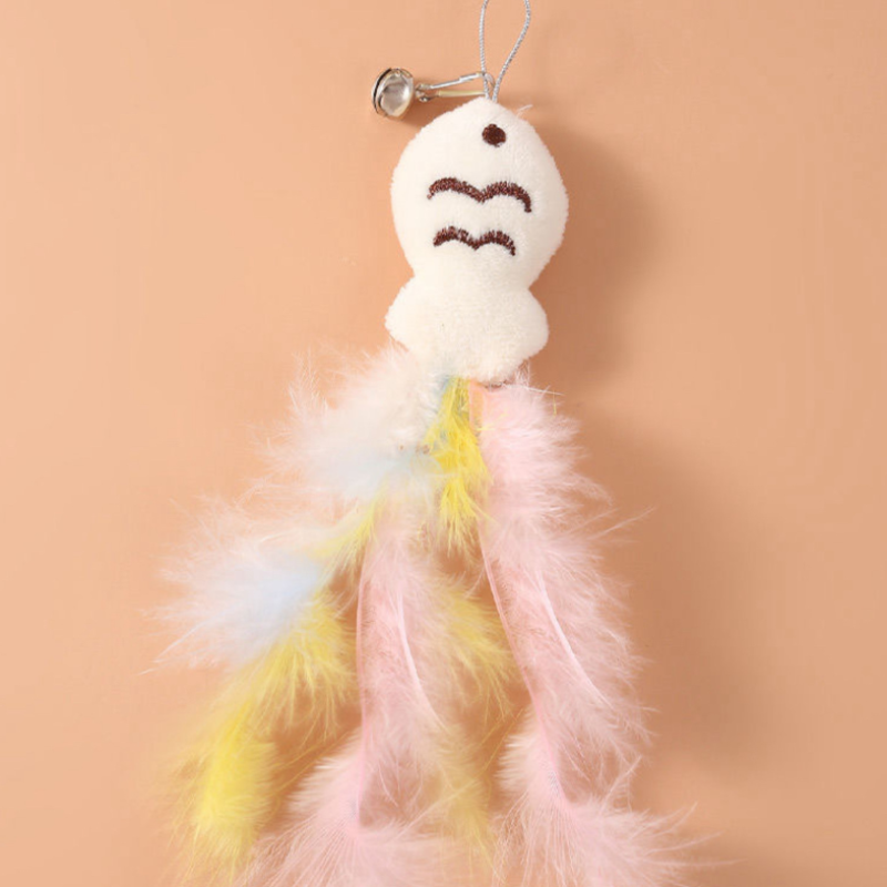 Cat Teasing Stick Manufacturer - OEM Anti-Slip Fish Feather Bell