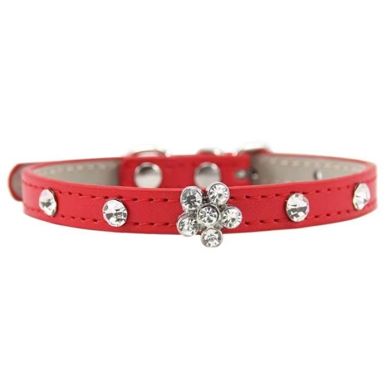 Pet Collar Manufacturer - OEM PU Leather Diamond Luxury