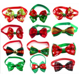 Pet Bow Tie Manufacturer - OEM New Year Red Green Handmade