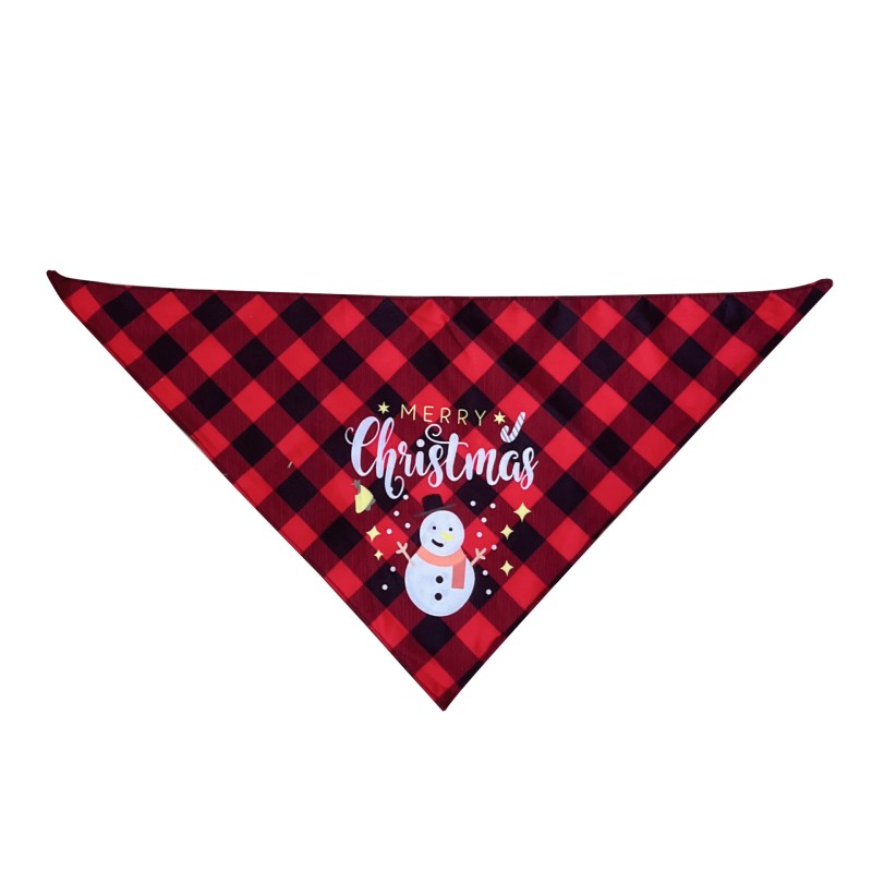 Pet Bandana Factory - OEM Christmas Plaid Printed Scarf